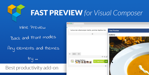 Fast Preview For Visual Composer – Best Productivity Add-on Preview Wordpress Plugin - Rating, Reviews, Demo & Download