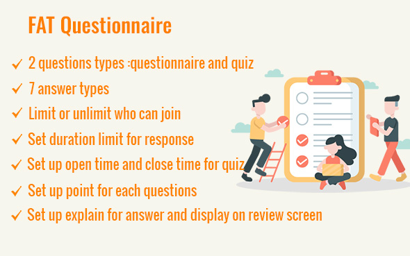 Fat Questionnaire – WordPress Plugin Solution For Survey Or Quiz Preview - Rating, Reviews, Demo & Download