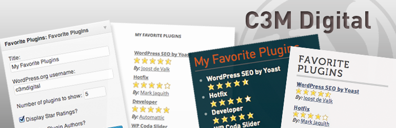Favorite Plugins Widget Preview - Rating, Reviews, Demo & Download