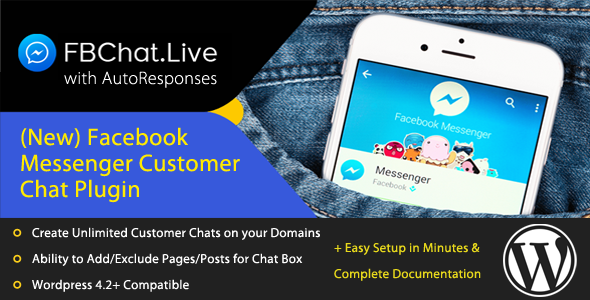 FB Customer Chat Plugin With AutoWelcome Responses Preview - Rating, Reviews, Demo & Download