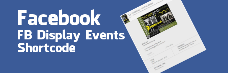 FB Display Events Shortcode Preview Wordpress Plugin - Rating, Reviews, Demo & Download