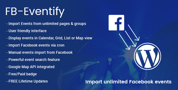 FB-Eventify – Facebook Events Calendar WordPress Plugin Preview - Rating, Reviews, Demo & Download