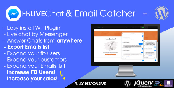 FBLiveChat And Email Catcher Plugin for Wordpress Preview - Rating, Reviews, Demo & Download