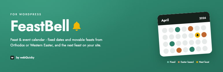 FeastBell – Feast & Event Calendar Preview Wordpress Plugin - Rating, Reviews, Demo & Download