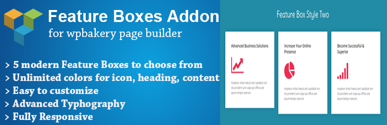 Feature Box Addon For WPBakery Page Builder (formerly Visual Composer) Preview Wordpress Plugin - Rating, Reviews, Demo & Download