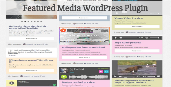 Featured Media WordPress Plugin Preview - Rating, Reviews, Demo & Download