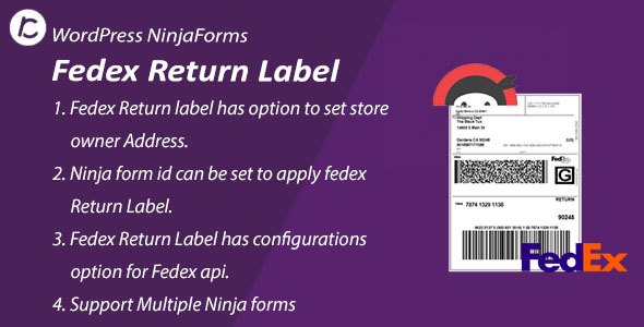 FedEx Return Label Using Ninja Form Preview Wordpress Plugin - Rating, Reviews, Demo & Download