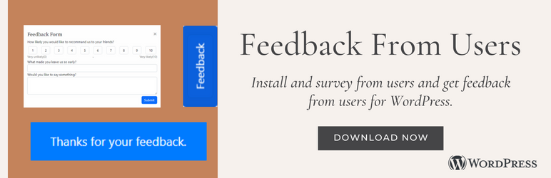 Feedback Form Users Preview Wordpress Plugin - Rating, Reviews, Demo & Download