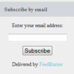 Feedburner Email Widget