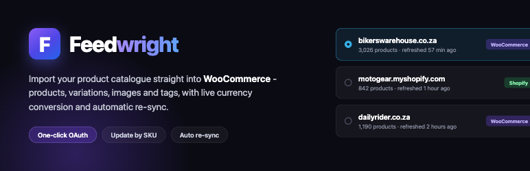 Feedwright Product Import For Woo With Scrapify Preview Wordpress Plugin - Rating, Reviews, Demo & Download