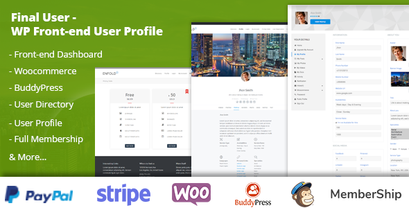 Final User – WP Front-end User Profiles Preview Wordpress Plugin - Rating, Reviews, Demo & Download