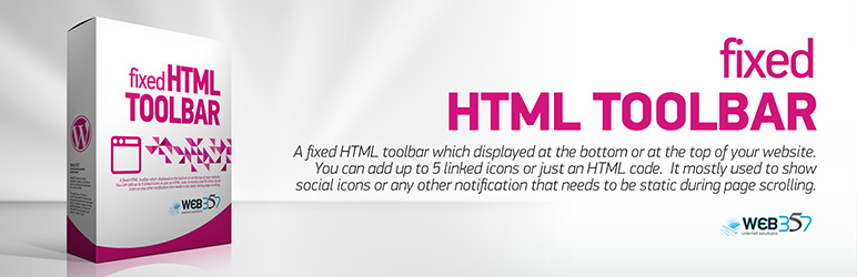 Fixed HTML Toolbar Preview Wordpress Plugin - Rating, Reviews, Demo & Download