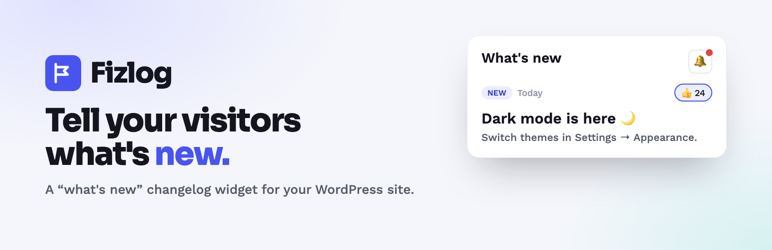 Fizlog Changelog Widget Preview Wordpress Plugin - Rating, Reviews, Demo & Download
