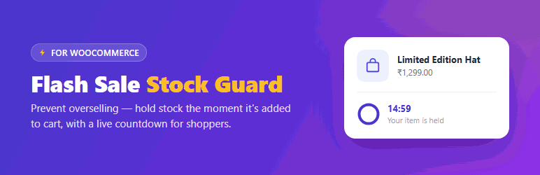 Flash Sale Stock Guard For WooCommerce Preview Wordpress Plugin - Rating, Reviews, Demo & Download