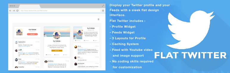 Flat Twitter Preview Wordpress Plugin - Rating, Reviews, Demo & Download