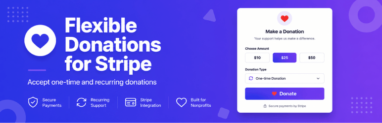 Flexible Donations For Stripe Preview Wordpress Plugin - Rating, Reviews, Demo & Download