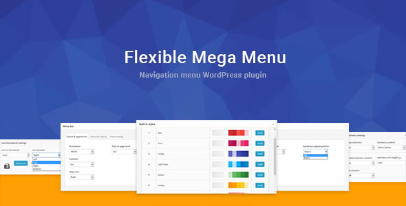 Flexible Mega Menu – WordPress Plugin Preview - Rating, Reviews, Demo & Download