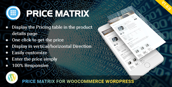Flexible Table Pricing Matrix For WooCommerce Preview Wordpress Plugin - Rating, Reviews, Demo & Download