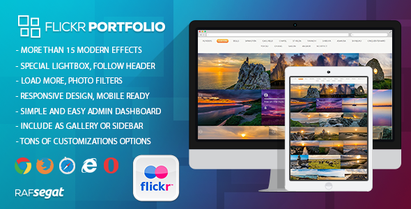 Flickr Portfolio – Wordpress Plugin Preview - Rating, Reviews, Demo & Download