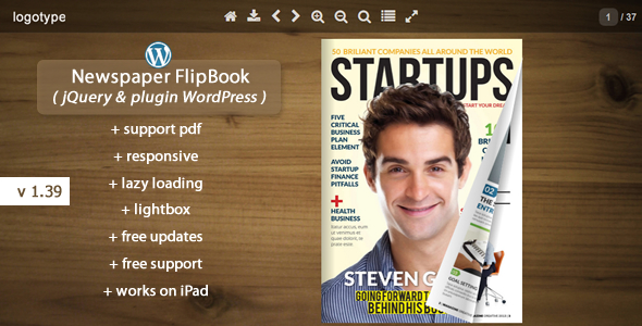 Flipbook WordPress Plugin Newspaper Preview - Rating, Reviews, Demo & Download