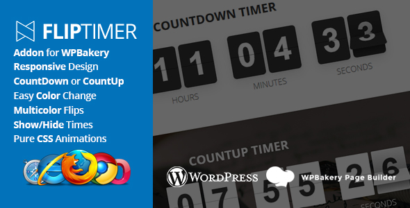 FlipTimer – Addon For WPBakery Page Builder Preview Wordpress Plugin - Rating, Reviews, Demo & Download