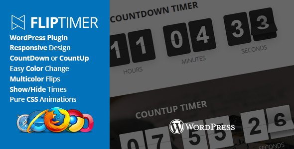 FlipTimer – JQuery Countdown Timer WordPress Plugin Preview - Rating, Reviews, Demo & Download