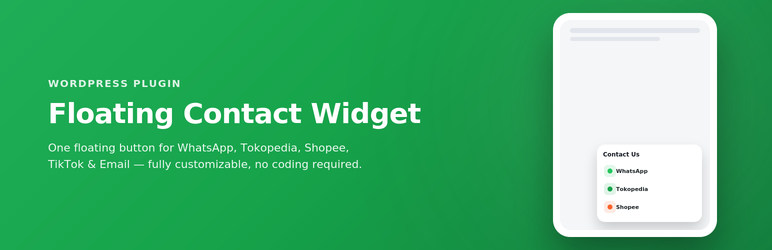 Floating Contact Widget Preview Wordpress Plugin - Rating, Reviews, Demo & Download