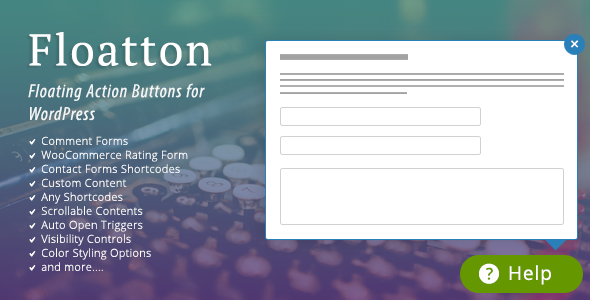 Floatton | WordPress Floating Action Button With Pop-up Contents For Forms Or Any Custom Contents Preview - Rating, Reviews, Demo & Download