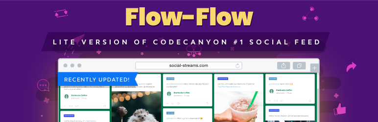 Flow-Flow Social Feed Stream Preview Wordpress Plugin - Rating, Reviews, Demo & Download