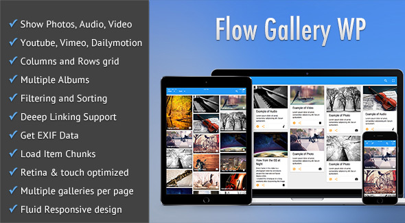 Flow Gallery – Multimedia Gallery Wordpress Plugin Preview - Rating, Reviews, Demo & Download