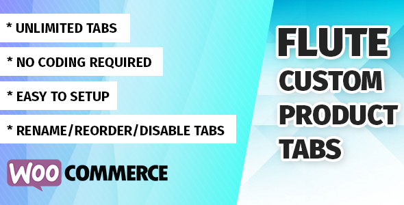 Flute Custom Product Tabs For WooCommerce Preview Wordpress Plugin - Rating, Reviews, Demo & Download