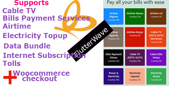 Flutterwave Payment Solutions And Bills Payment Services Preview Wordpress Plugin - Rating, Reviews, Demo & Download