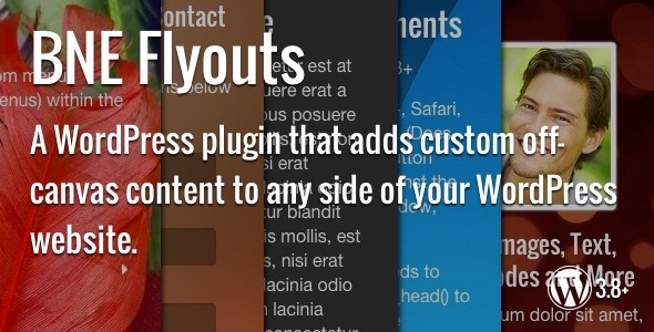 Flyouts – Off Canvas Custom Content Plugin for Wordpress Preview - Rating, Reviews, Demo & Download