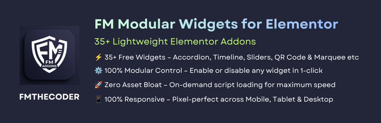 FM Modular Widgets For Elementor Preview Wordpress Plugin - Rating, Reviews, Demo & Download