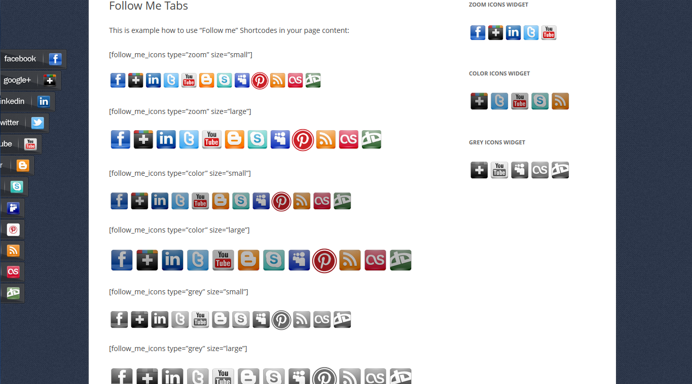 Follow Me Tabs Preview Wordpress Plugin - Rating, Reviews, Demo & Download