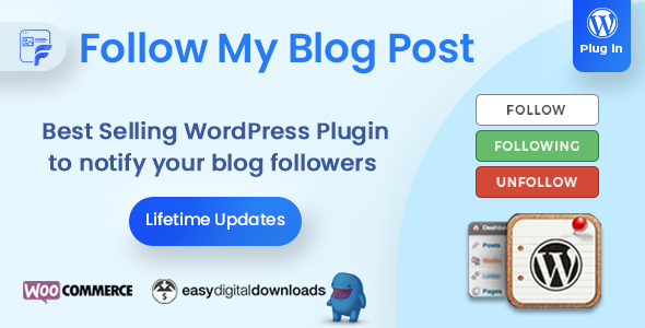 Follow My Blog Post – WordPress / WooCommerce Plugin Preview - Rating, Reviews, Demo & Download