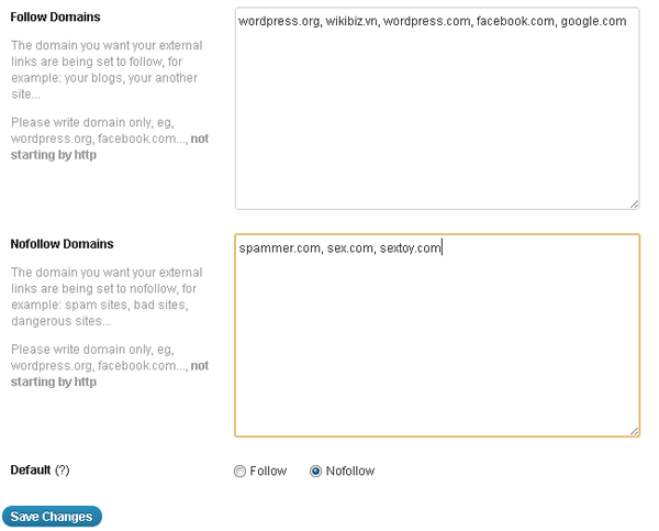 Follow Nofollow Control Preview Wordpress Plugin - Rating, Reviews, Demo & Download