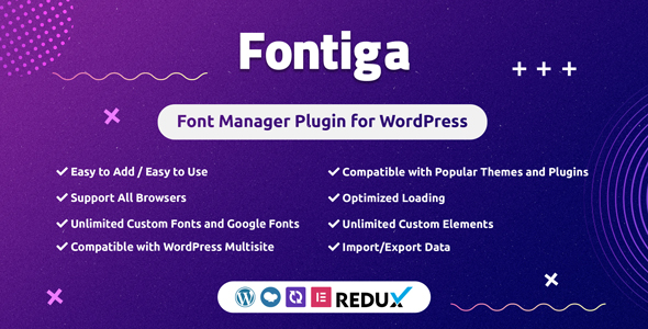 Fontiga | Font Manager Plugin For WordPress Preview - Rating, Reviews, Demo & Download