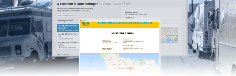 Food Truck Locations & Times Preview Wordpress Plugin - Rating, Reviews, Demo & Download