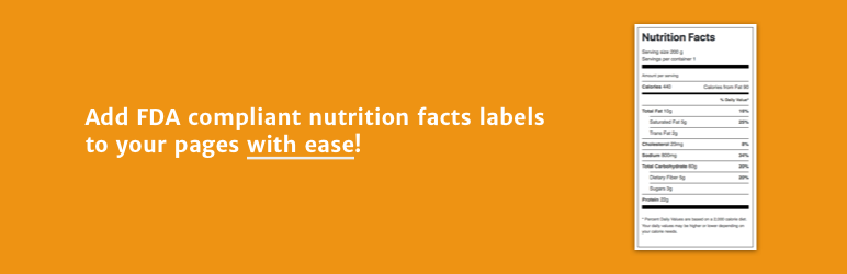 Foodie Nutrition Facts Label Preview Wordpress Plugin - Rating, Reviews, Demo & Download