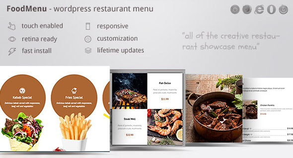 FoodMenu – WP Creative Restaurant Menu Showcase WooCommerce Preview Wordpress Plugin - Rating, Reviews, Demo & Download