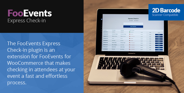FooEvents Express Check-in Preview Wordpress Plugin - Rating, Reviews, Demo & Download