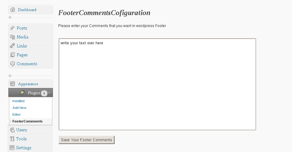 FooterComments Preview Wordpress Plugin - Rating, Reviews, Demo & Download