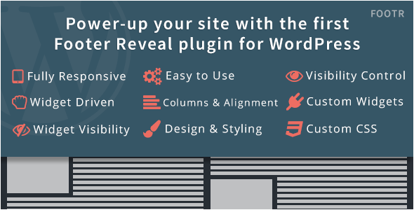Footr : Footer Reveal Plugin For WordPress Preview - Rating, Reviews, Demo & Download