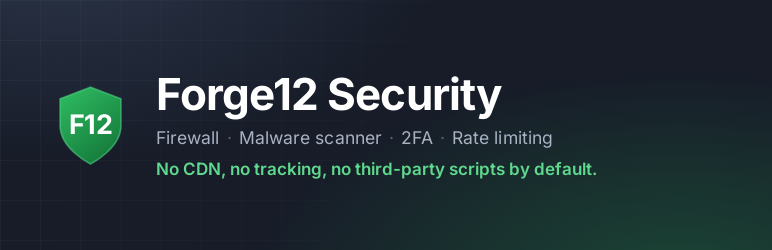Forge12 Security Preview Wordpress Plugin - Rating, Reviews, Demo & Download