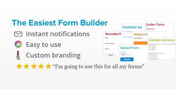 Form Generator – WordPress Form Builder Preview - Rating, Reviews, Demo & Download