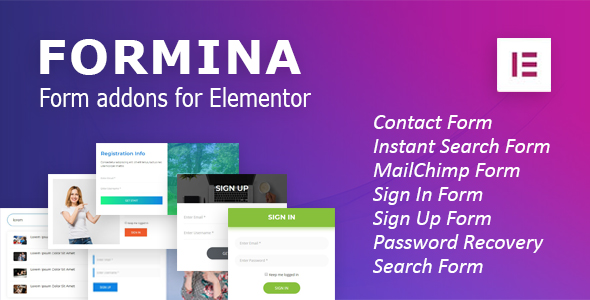 Formina: Elementor Form Addon Preview Wordpress Plugin - Rating, Reviews, Demo & Download