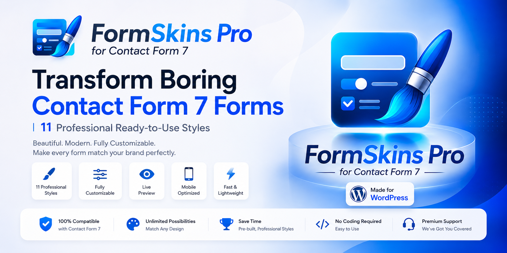 FormSkins Pro For Contact Form 7 Preview Wordpress Plugin - Rating, Reviews, Demo & Download