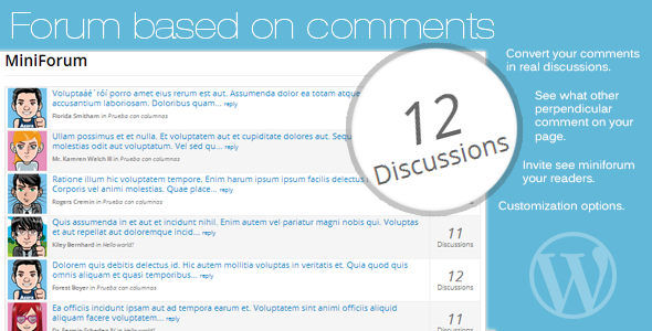Forum Based On Comments Preview Wordpress Plugin - Rating, Reviews, Demo & Download