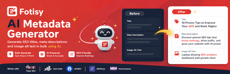 Fotisy – AI Metadata Generator Preview Wordpress Plugin - Rating, Reviews, Demo & Download